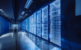 High-tech data center with server racks stock iStock-2232581789-1